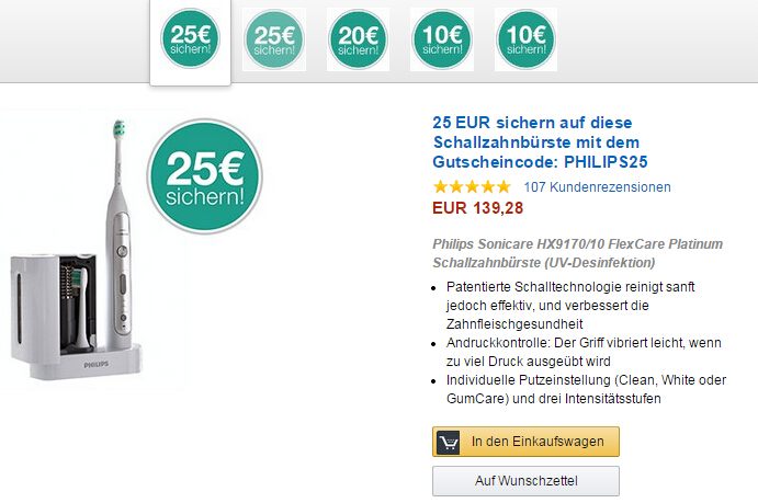Philips Sonicare-Aktion  